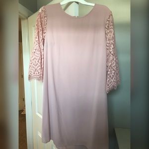 Target A new day pink lace sleeve dress